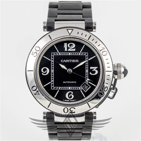 cartier pasha black dial|pasha de cartier watch price.